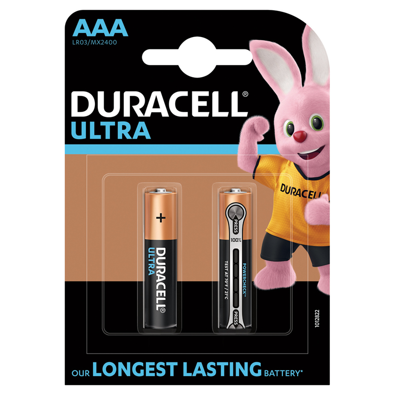 Батарейка Duracell UltraPower AAA (LR03) алкалиновая, 2BL