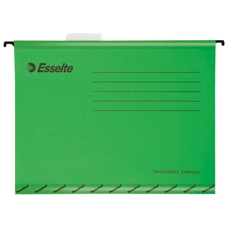 Подвесная папка Esselte "Pendaflex Plus Foolscap", 240*412мм, картон, 210г/м2, зеленая